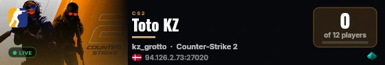 Toto KZ live status badge