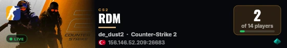 RDM live status badge