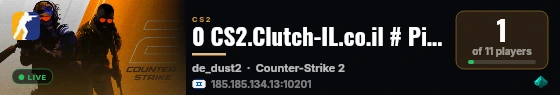 0 CS2.Clutch-IL.co.il # Pickups 1 live status badge