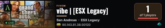 vibe | [ESX Legacy] live status badge