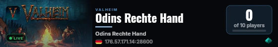 Odins Rechte Hand live status badge