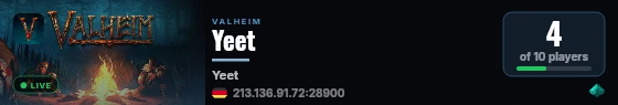 Yeet live status badge