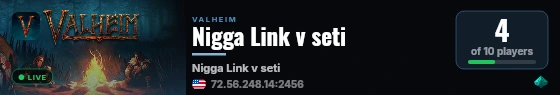 Nigga Link v seti live status badge