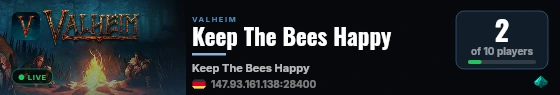 Keep The Bees Happy live status badge