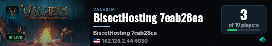 BisectHosting 7eab28ea live status badge