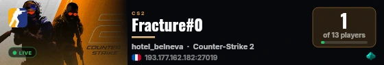 Fracture#0 live status badge