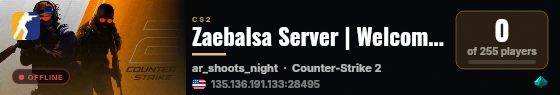 Zaebalsa Server | Welcome to hell live status badge