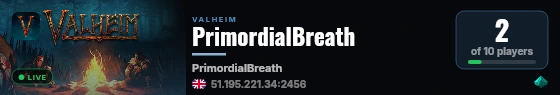 PrimordialBreath live status badge