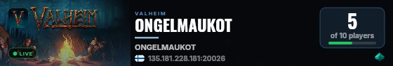 ONGELMAUKOT live status badge