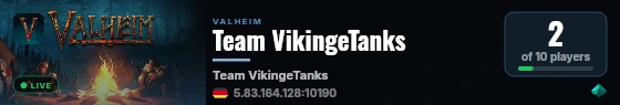 Team VikingeTanks live status badge