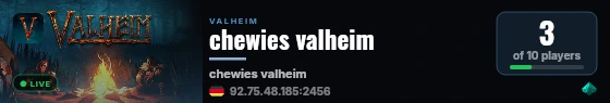 chewies valheim live status badge