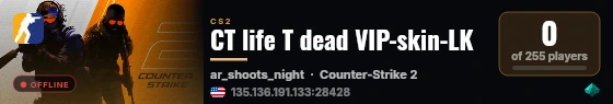 CT life T dead VIP-skin-LK live status badge
