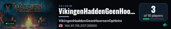 VikingenHaddenGeenHoornenOpHelmen live status badge