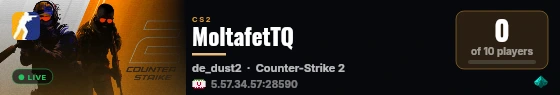 MoltafetTQ live status badge