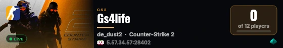 Gs4life live status badge