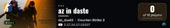 az in daste live status badge