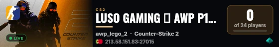 LUSO GAMING ★ AWP P1NO live status badge
