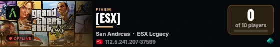 ESX1.15.0 live status badge