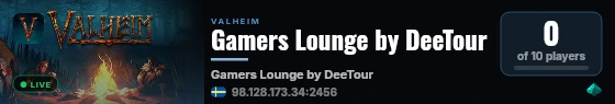 Gamers Lounge by DeeTour live status badge
