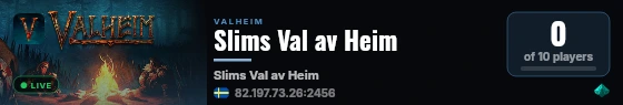 Slims Val av Heim live status badge