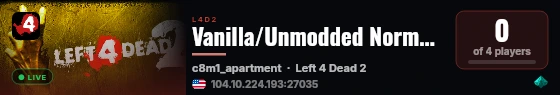 Vanilla/Unmodded Normal Co-op - Left 4 Gato (1) live status badge