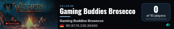 Gaming Buddies Brosecco live status badge