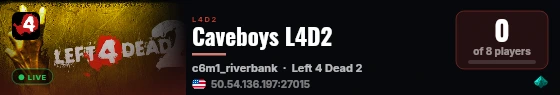 Caveboys L4D2 live status badge