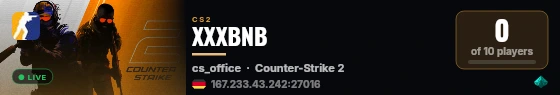 XXXBNB live status badge