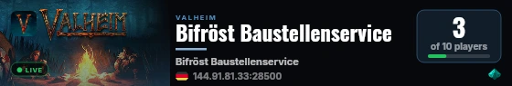 Bifröst Baustellenservice live status badge