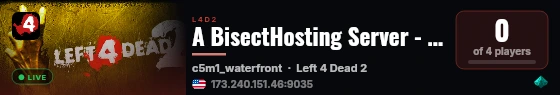 A BisectHosting Server - 83b8ffea live status badge