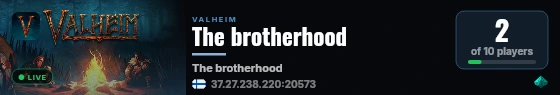The brotherhood live status badge