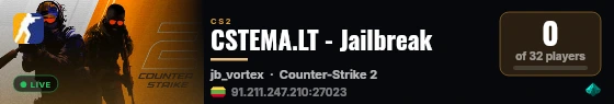CSTEMA.LT - Jailbreak live status badge