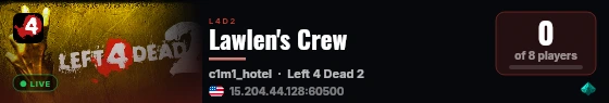 Lawlen's Crew live status badge