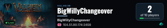 BigWillyChangeover live status badge