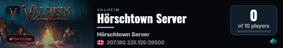 Hörschtown Server live status badge