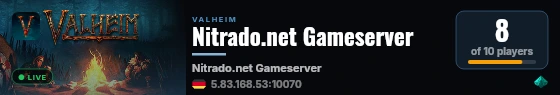 Nitrado.net Gameserver live status badge