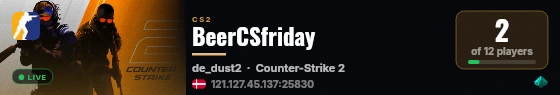BeerCSfriday live status badge