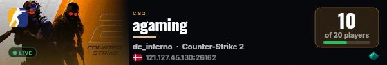 agaming live status badge