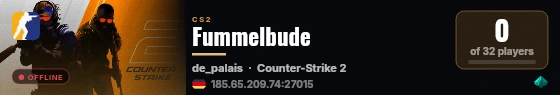 Fummelbude live status badge