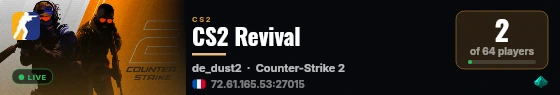 CS2 Revival live status badge