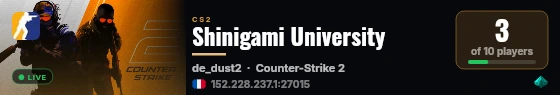 Shinigami University live status badge