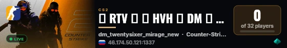 『 RTV 』 ✦ HVH ✦ DM ✦ RollFix ✦ AX Fix live status badge