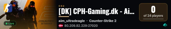 [DK] CPH-Gaming.dk - Aim Deagle | Only HS | Rank | WS live status badge
