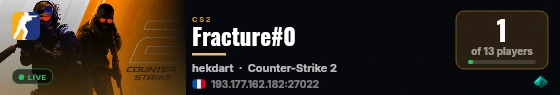 Fracture#0 live status badge