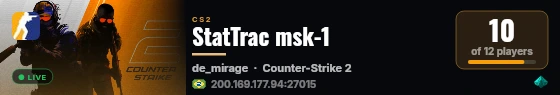 StatTrac msk-1 live status badge