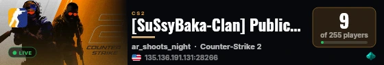 [SuSsyBaka-Clan] Public Server (!bonus) live status badge