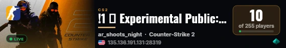 !1 💚 Experimental Public:mod live status badge