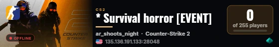 * Survival horror [EVENT] live status badge