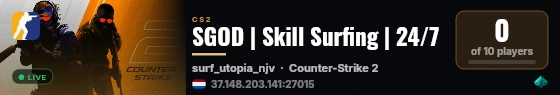SGOD | Skill Surfing | 24/7 live status badge