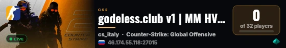 godeless.club v1 | MM HVH | 16000$ live status badge